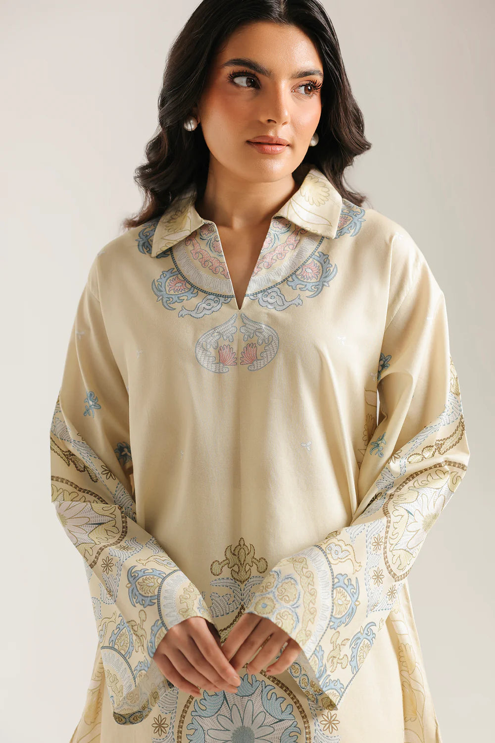 YELLOW BEIGE | E8422/102/110 | Women Casual Summer '26 - Drop 3 | Ethnc