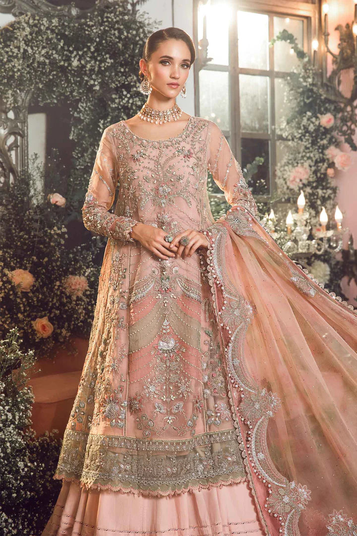 Maria B Unstitched MBROIDERED | Pastel Pink BD-2706