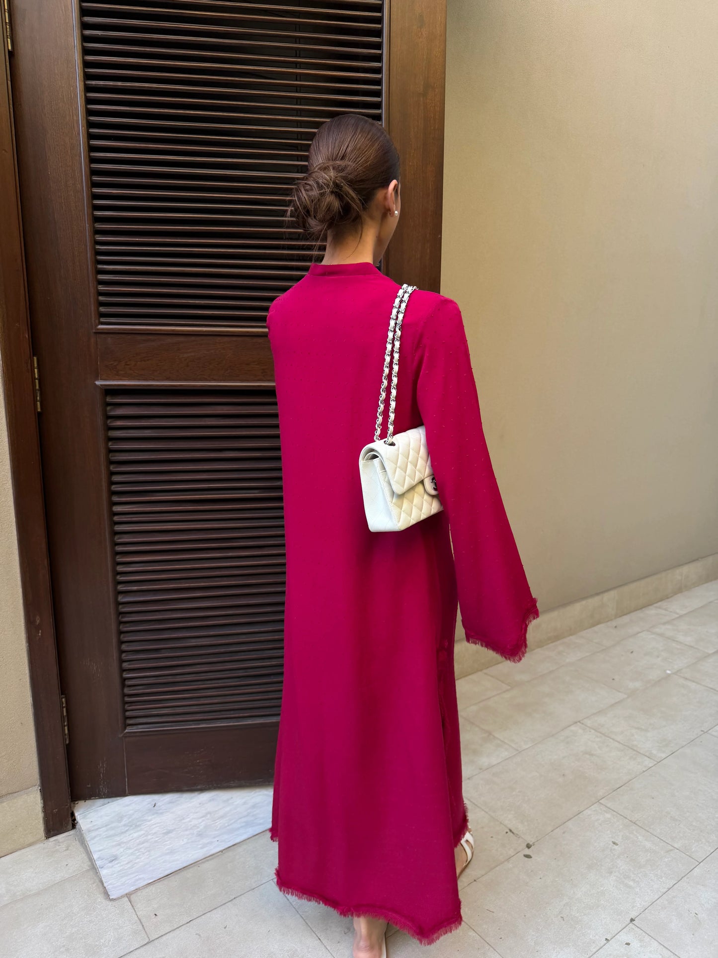 BERRY RED SWISS VOILE SABLE SET | Sak Atelier