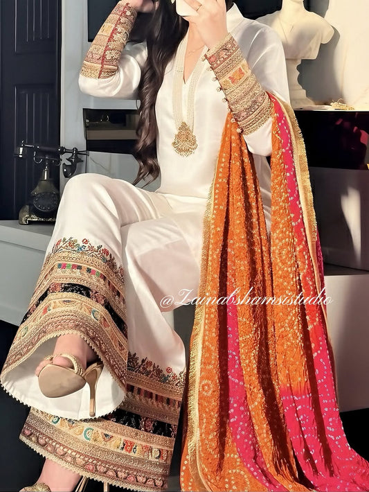 The Nooré Set in White| Zainab Shamsi Studio