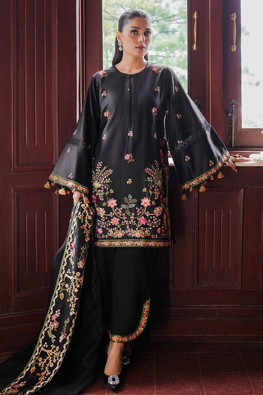 RAVEN BLOSSOM-3PC SATIN EMBROIDERED SUIT| Cross Stitch