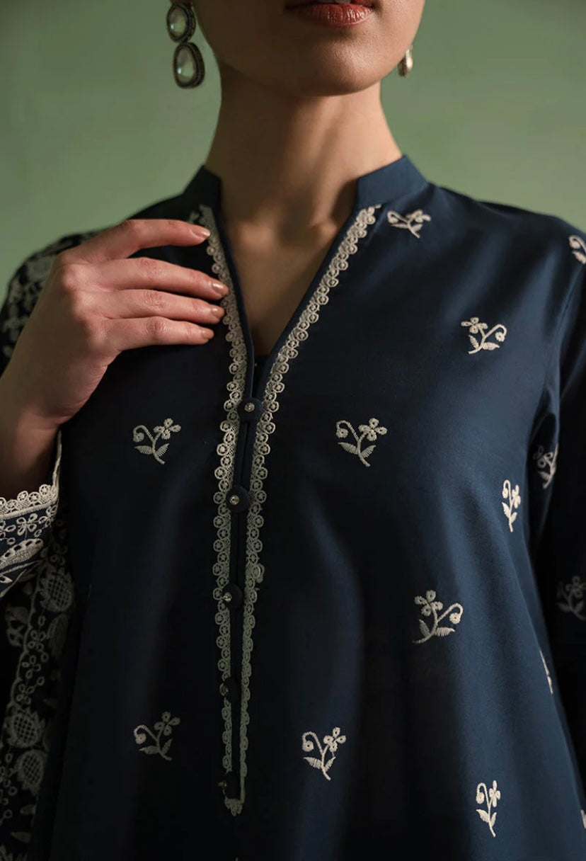 INSIGNIA BLUE | Chikankari by Cross Stitch