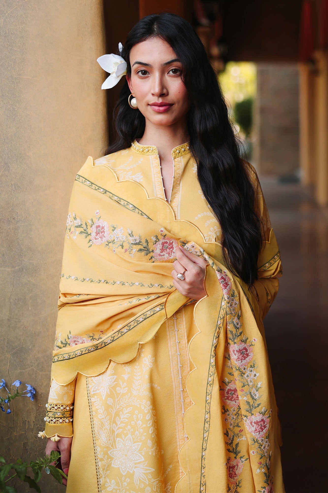 Petal Drapes| Eid Lawn Edit II '26 | Cross Stitch