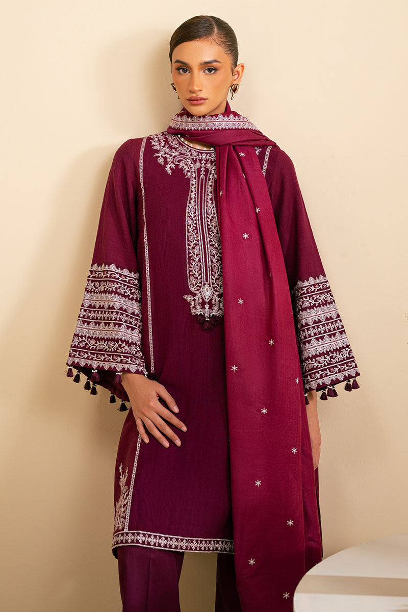 PLUM GLARE 2pc (SHIRT & DUPATTA) | Cross Stitch RTW