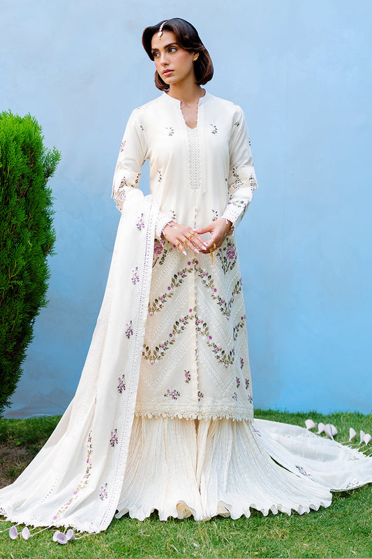 PETAL PARADISE-3PC EMBROIDERED LAWN SUIT | Cross Stitch