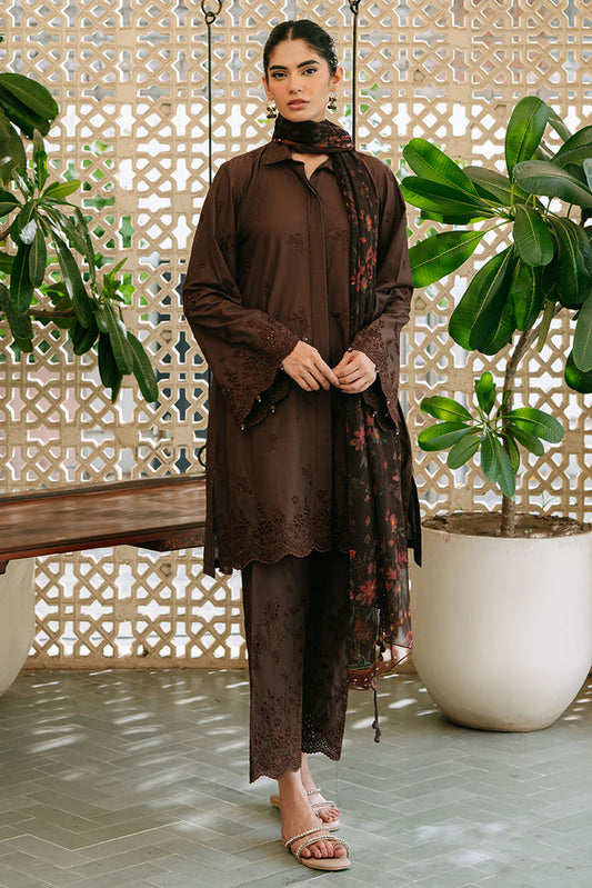 Floret Glam-3PC Cambric Suit | Cross Stitch