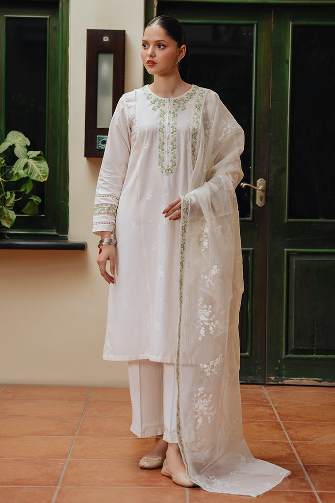 MOON FLOWER-2 PC (SHIRT & DUPATTA) | Cross Stitch RTW