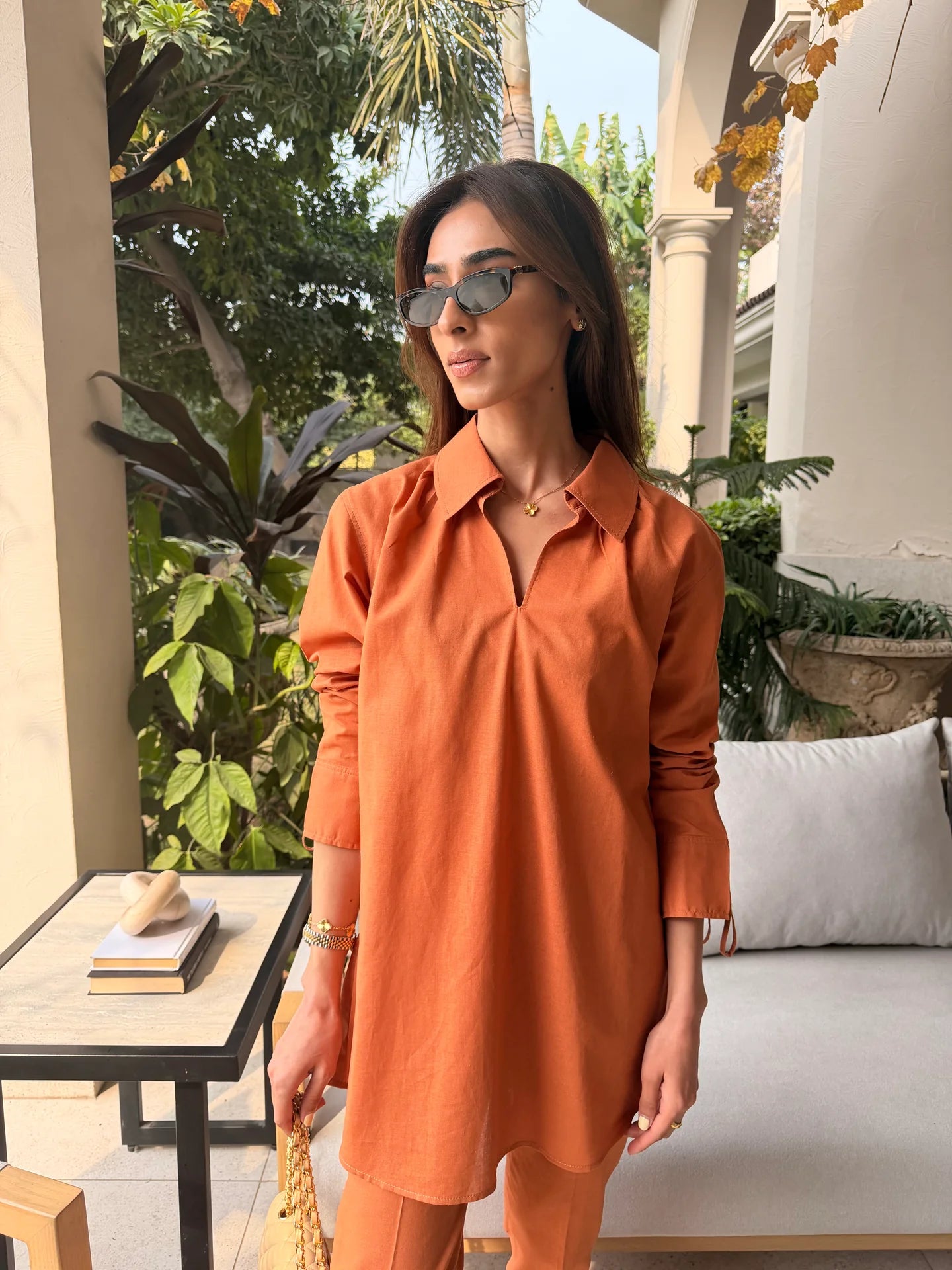 Tangerine Bow Set | Sak Atelier