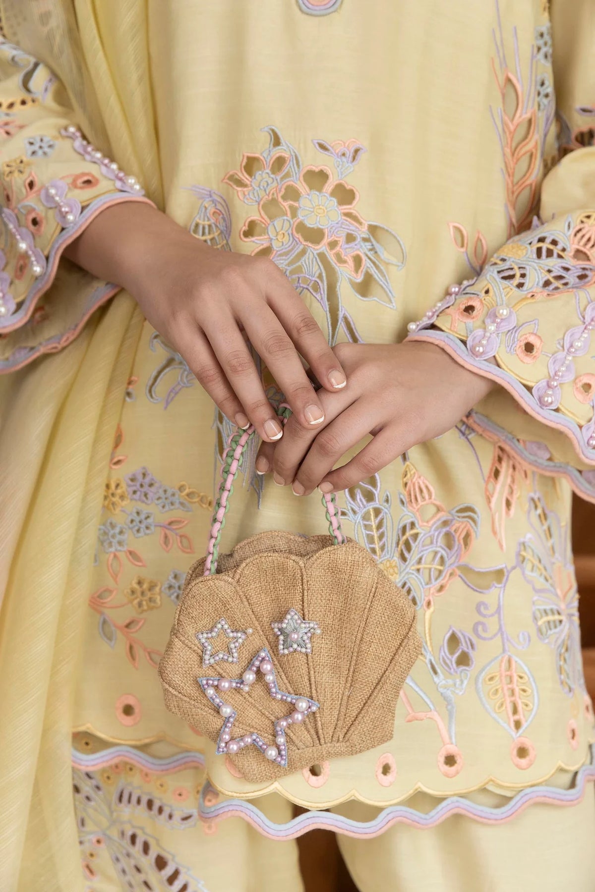 Slub Tie & Dye Dupatta - FW25SM021DUP | Safi & Me - Raw Silk Edit | SANA SAFINAZ