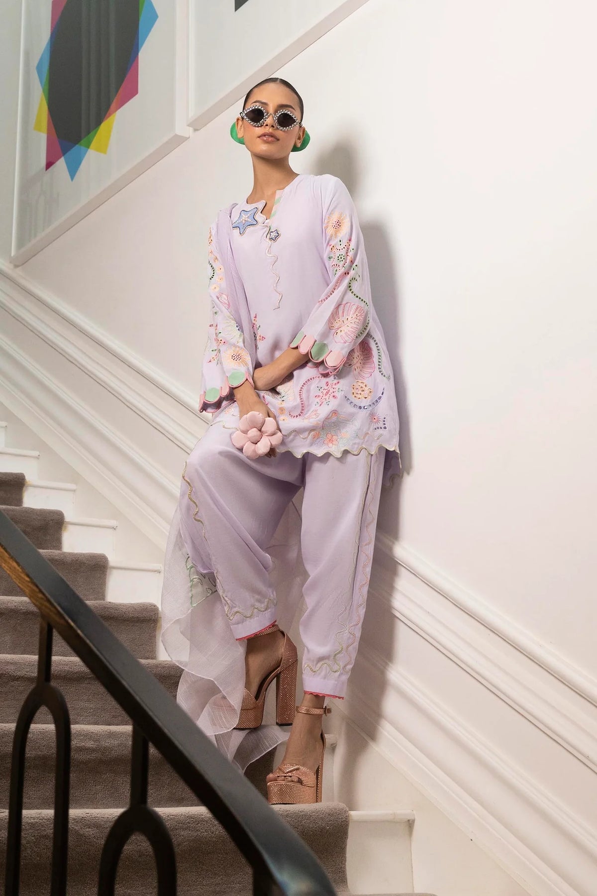 FW25SM022P2T | Safi & Me - Raw Silk Edit | SANA SAFINAZ