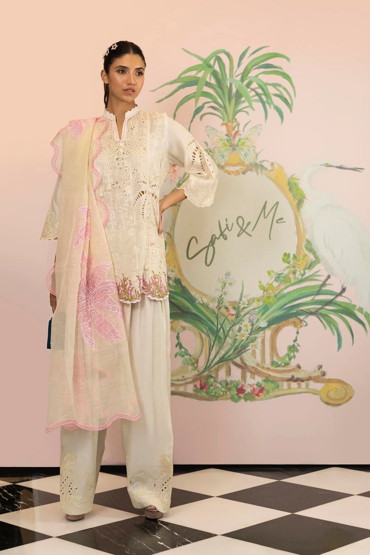 FW25SM023P2T | Safi & Me - Raw Silk Edit | SANA SAFINAZ