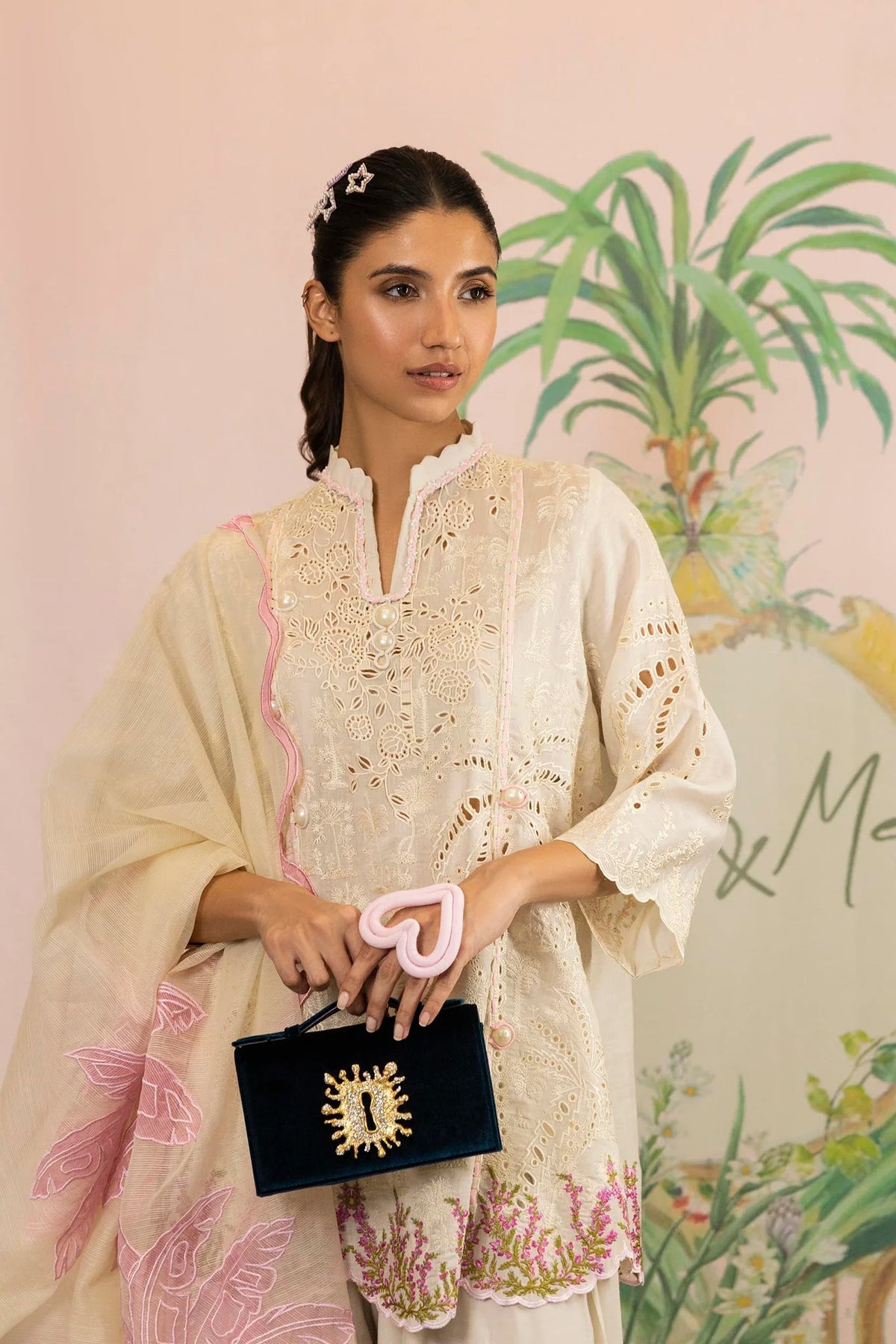 FW25SM023P2T | Safi & Me - Raw Silk Edit | SANA SAFINAZ