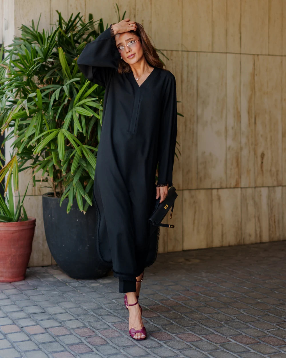 Black Karandi Fringe Set | New Arrivals | LIRA
