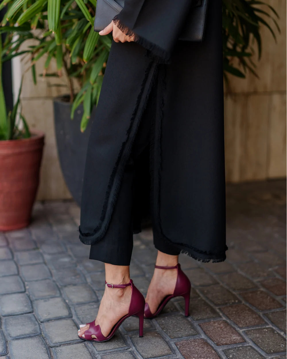 Black Karandi Fringe Set | New Arrivals | LIRA