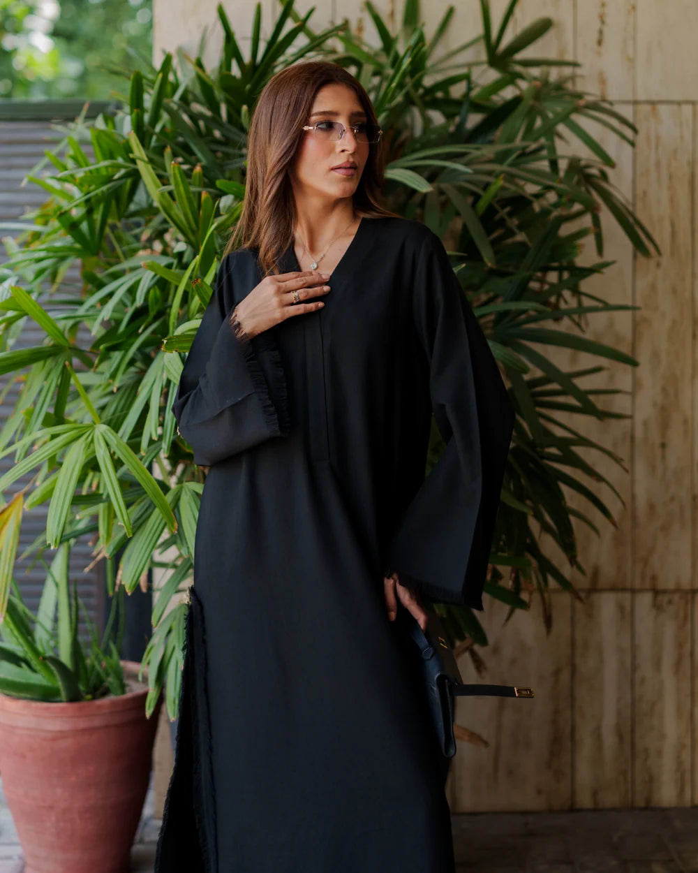 Black Karandi Fringe Set | New Arrivals | LIRA