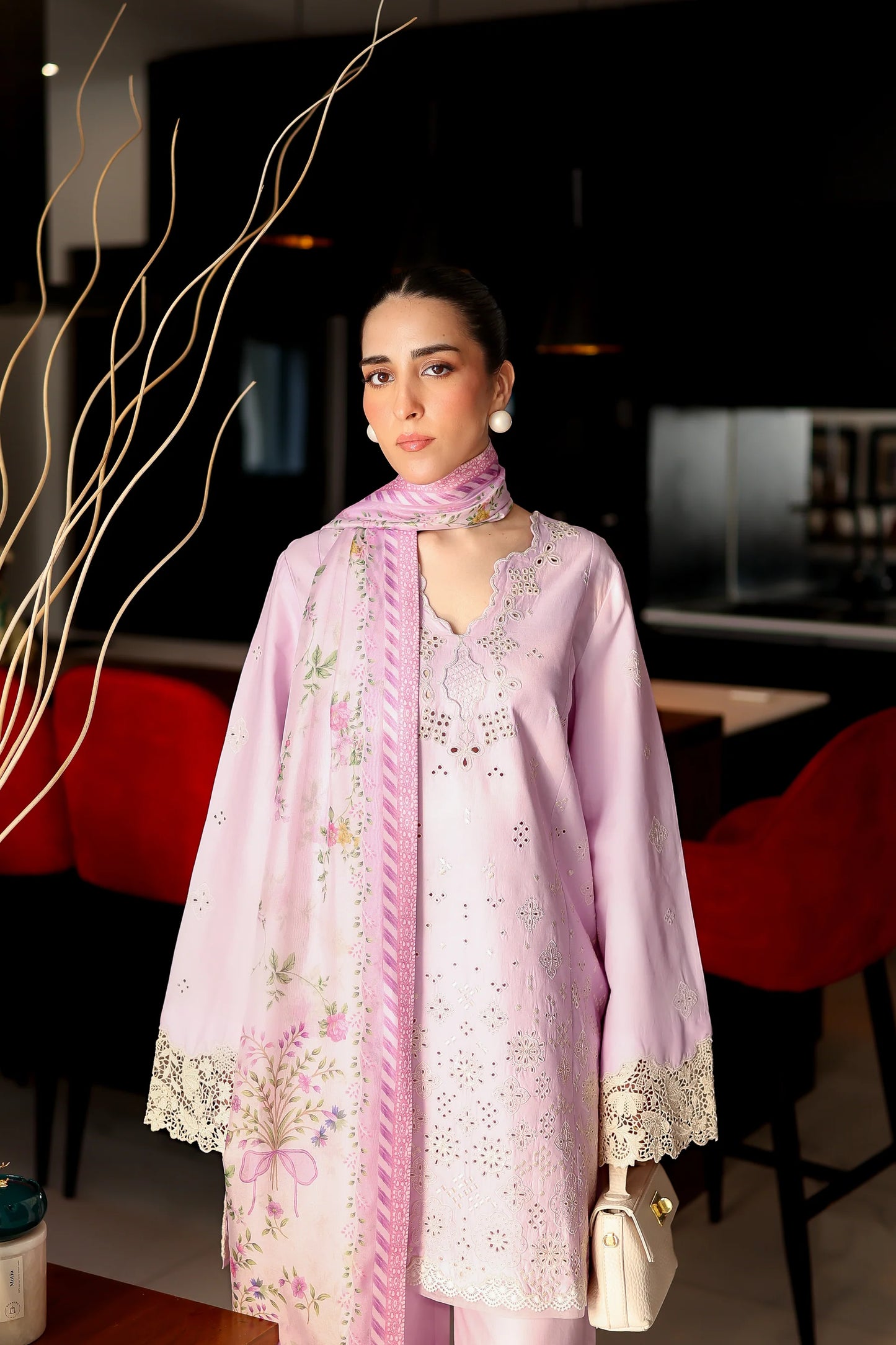 LILAC LUXURY EMBROIDERED 3PCS SET (NP3-25431) | ZAIB