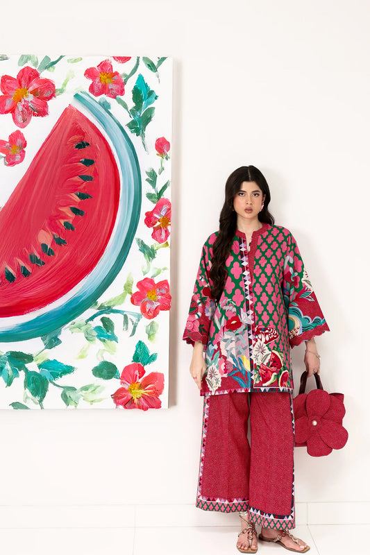 WATERMELON LUXURY PRINTED 2PCS SET (NPA2-25310) | ZAIB