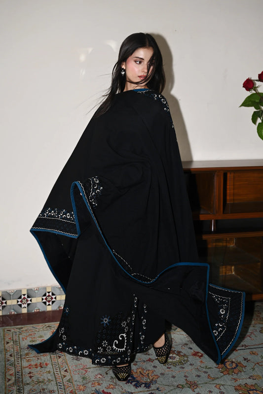 BLACK | LUXURY EMBROIDERED KARANDI | (NPA3-25444) | ZAIB