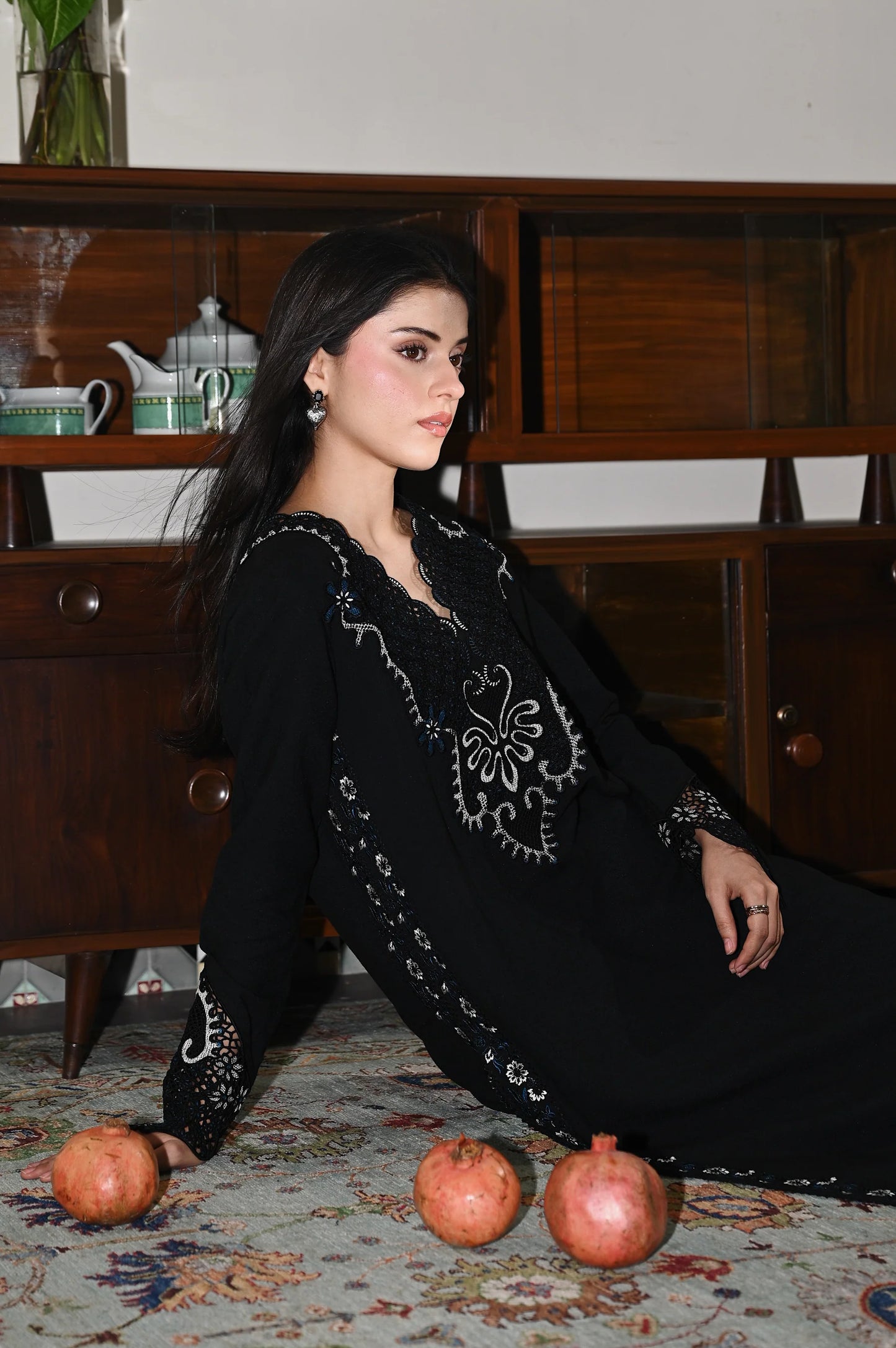 BLACK | LUXURY EMBROIDERED KARANDI | (NPA3-25444) | ZAIB