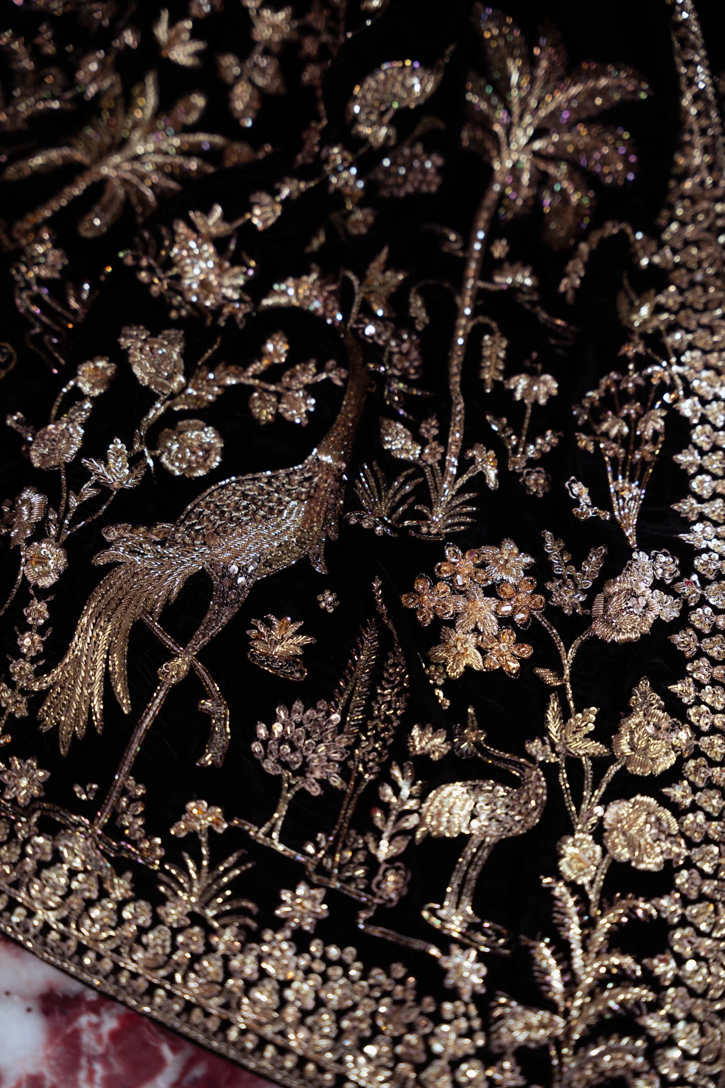 BLACK LUXURY VELVET SAREE (NPA3-25462) | ZAIB