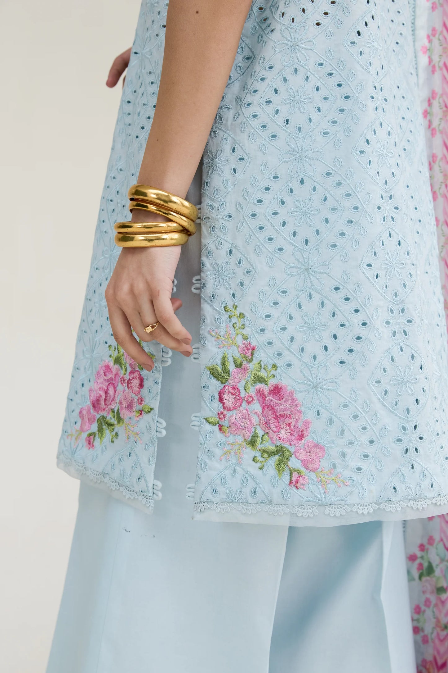 ICE BLUE LUXURY EMBROIDERED LAWN 3PCS SET (NPA3-26404) | RAMADAN EDIT '26 | ZAIB