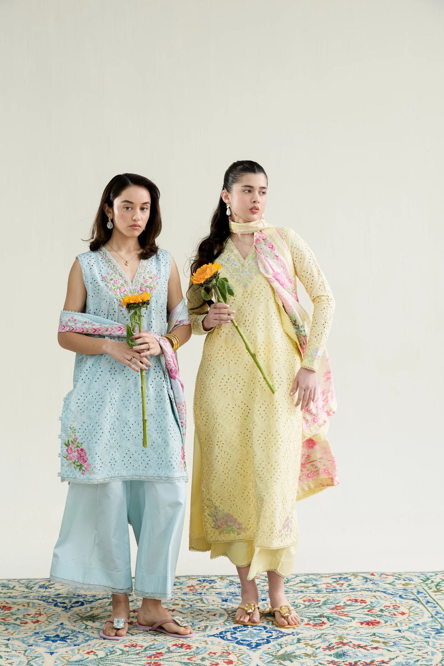 BUTTER YELLOW LUXURY EMBROIDERED LAWN 3PCS SET (NPA3-26403) | RAMADAN EDIT '26 | ZAIB
