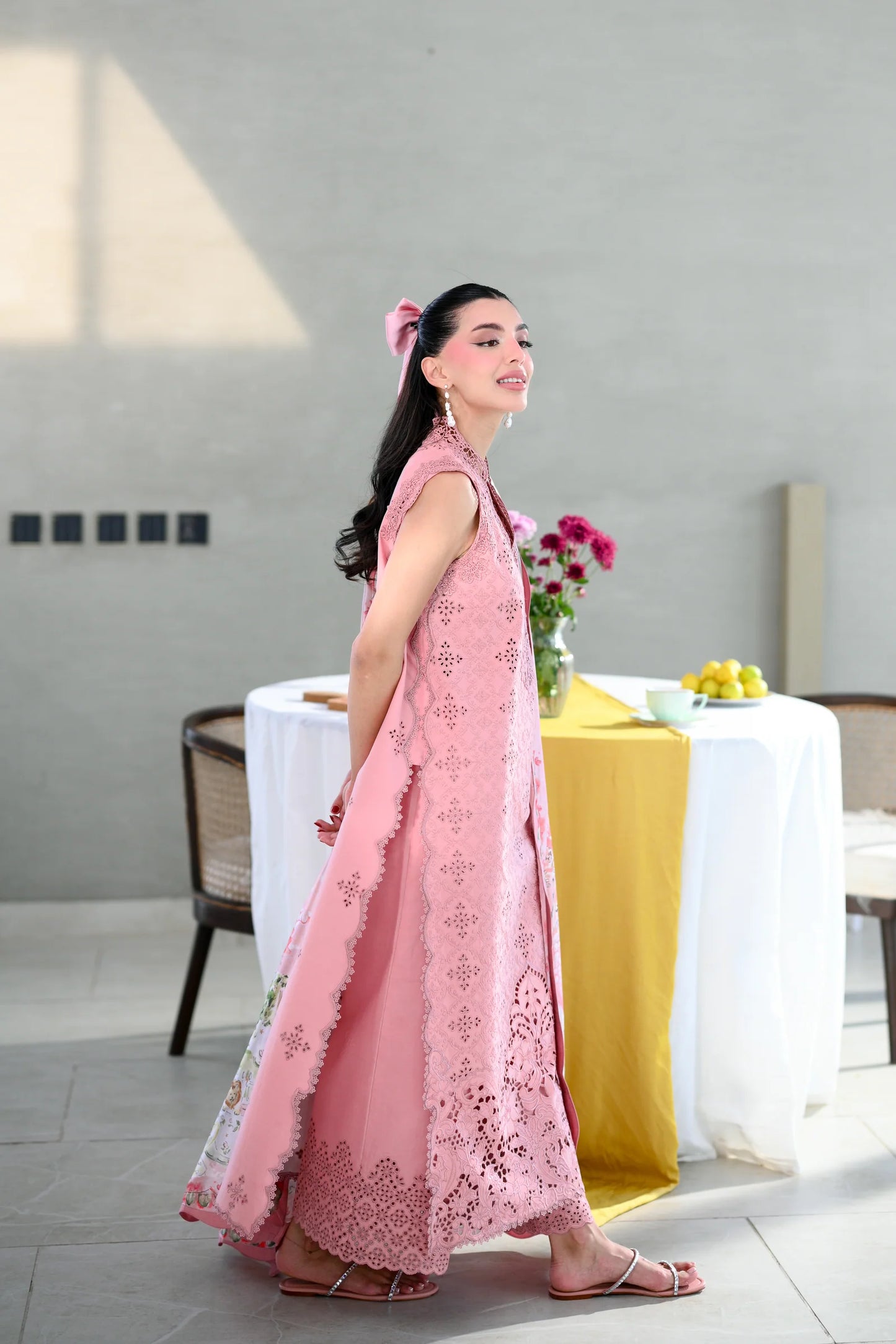 BABY BLUSH PINK LUXURY EMBROIDERED LAWN SET (NEL-26612) | LUXURY LAWN X EID '26 | ZAIB