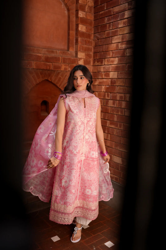 LAYLA II - LUXURY PRINTED EMBROIDERED LAWN SET (NEL-26618) | EID UL ADHA '26 | SUMMER LAWN VOL 2 | ZAIB