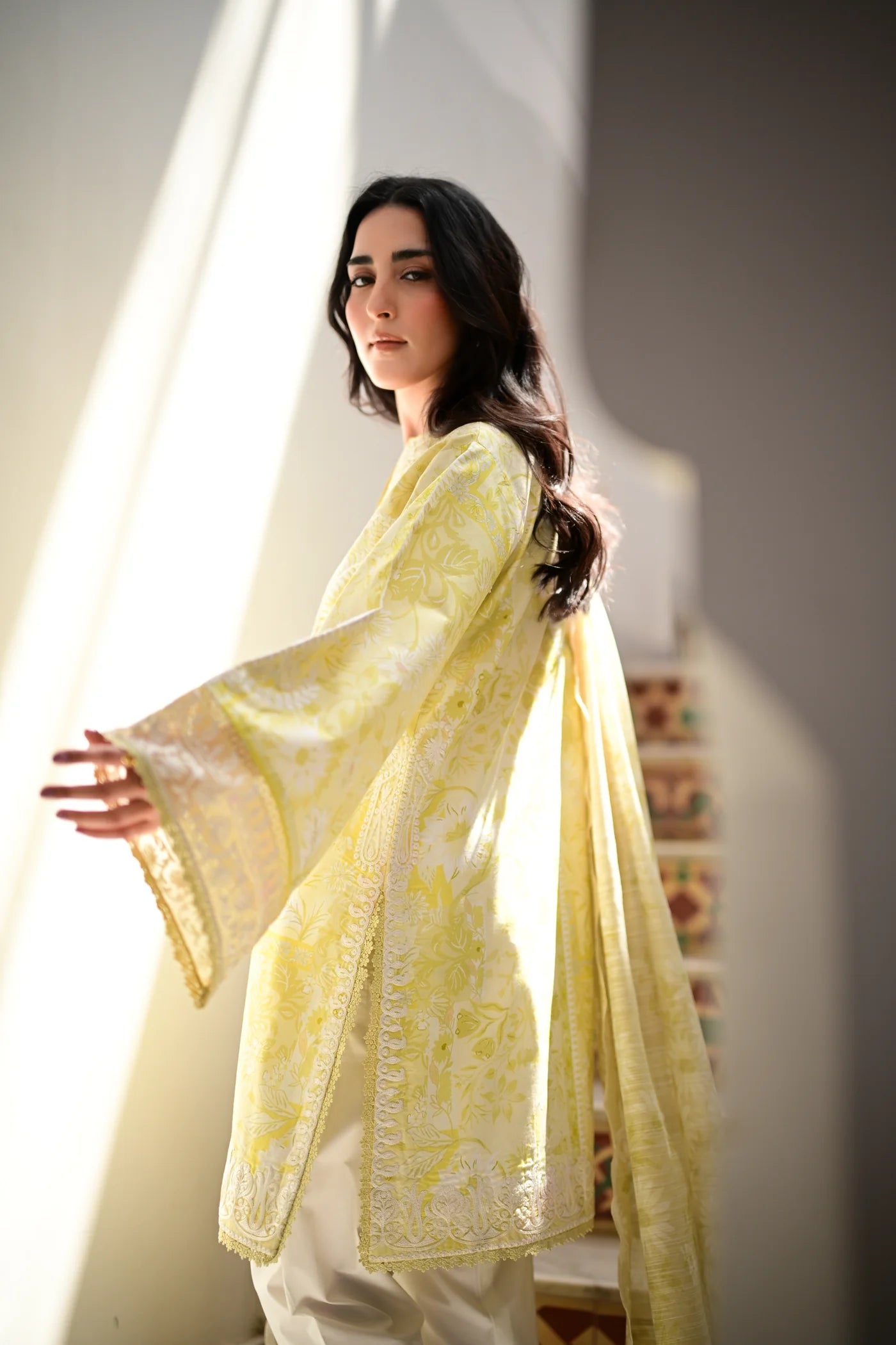 LAYLA I - LUXURY PRINTED EMBROIDERED LAWN SET (NEL-26619) | EID UL ADHA '26 | SUMMER LAWN VOL 2 | ZAIB