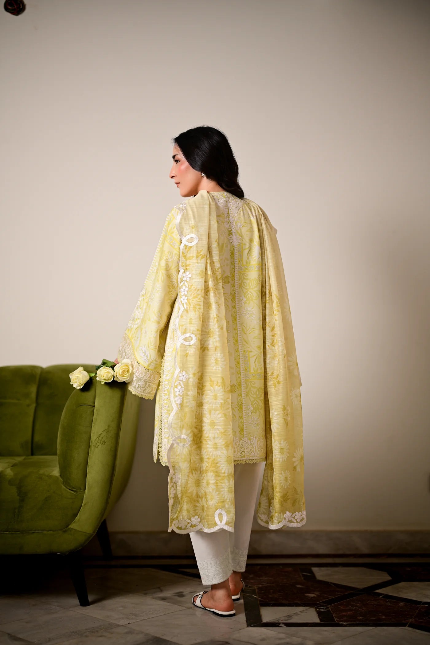 LAYLA I - LUXURY PRINTED EMBROIDERED LAWN SET (NEL-26619) | EID UL ADHA '26 | SUMMER LAWN VOL 2 | ZAIB