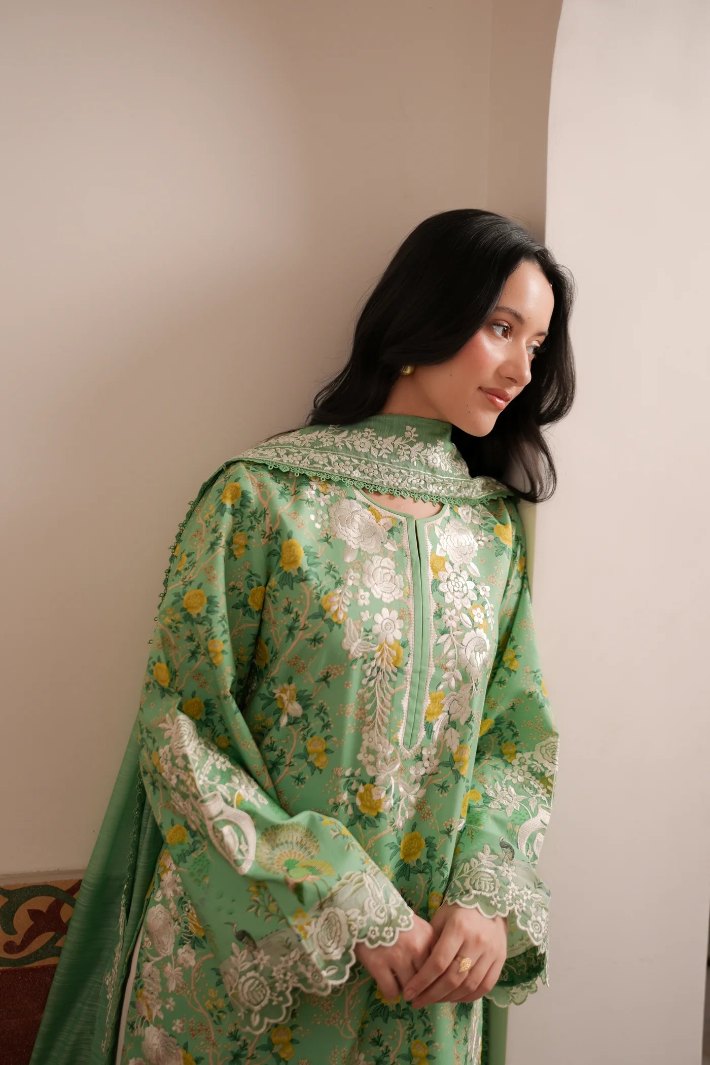 AYLA LUXURY PRINTED EMBROIDERED LAWN SET (NEL-26622) | EID UL ADHA '26 | SUMMER LAWN VOL 2 | ZAIB