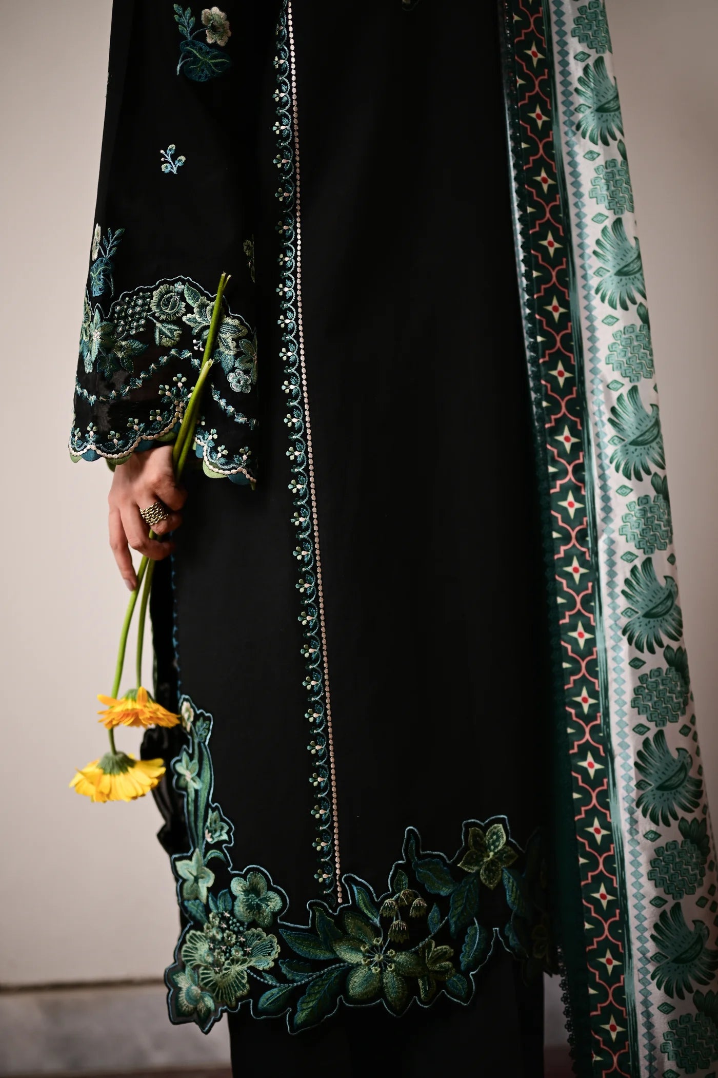 LUNA LUXURY EMBROIDERED LAWN SET (NEL-26614) | EID UL ADHA '26 | SUMMER LAWN VOL 2 | ZAIB