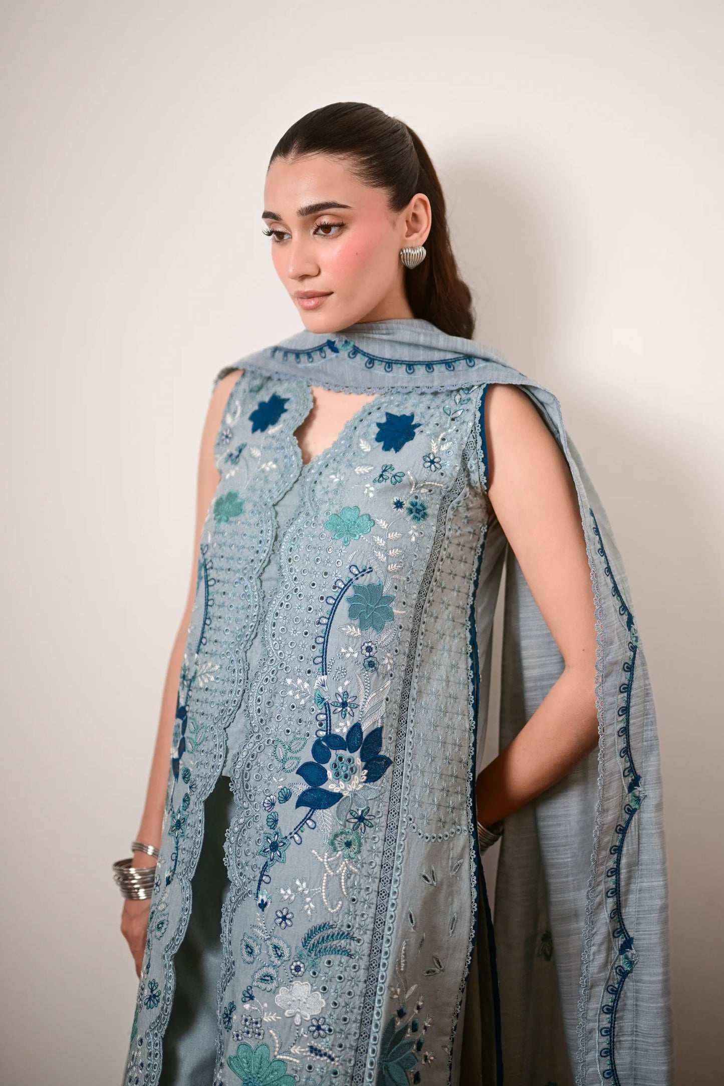 REEM LUXURY EMBROIDERED LAWN SET (NEL-26615) | EID UL ADHA '26 | SUMMER LAWN VOL 2 | ZAIB