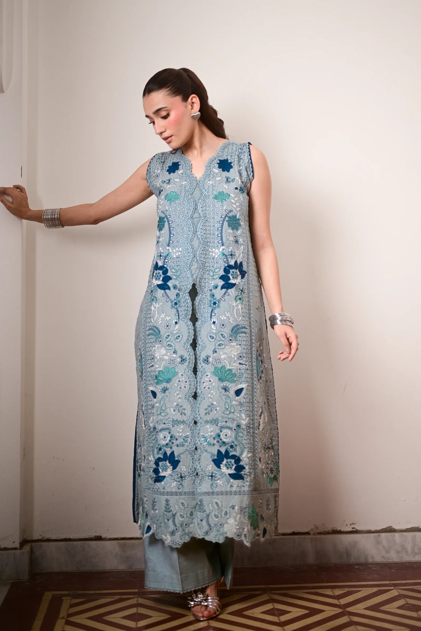 REEM LUXURY EMBROIDERED LAWN SET (NEL-26615) | EID UL ADHA '26 | SUMMER LAWN VOL 2 | ZAIB