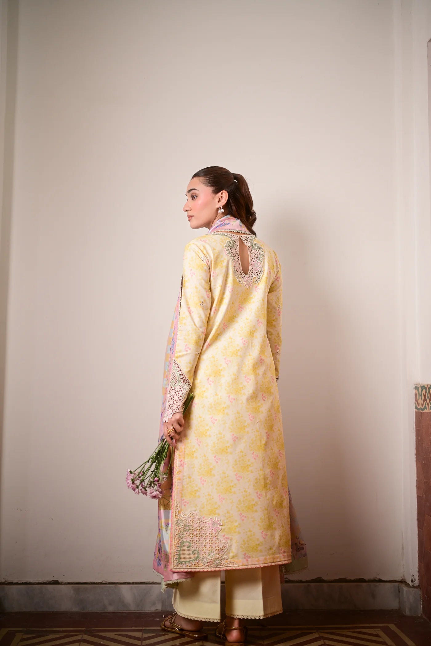 BUTTERCUP GARDEN LUXURY PRINTED EMBROIDERED LAWN SET (NEL-26620) | EID UL ADHA '26 | SUMMER LAWN VOL 2 | ZAIB