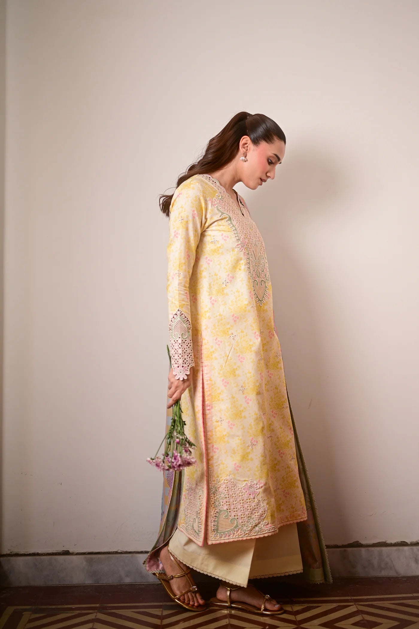 BUTTERCUP GARDEN LUXURY PRINTED EMBROIDERED LAWN SET (NEL-26620) | EID UL ADHA '26 | SUMMER LAWN VOL 2 | ZAIB