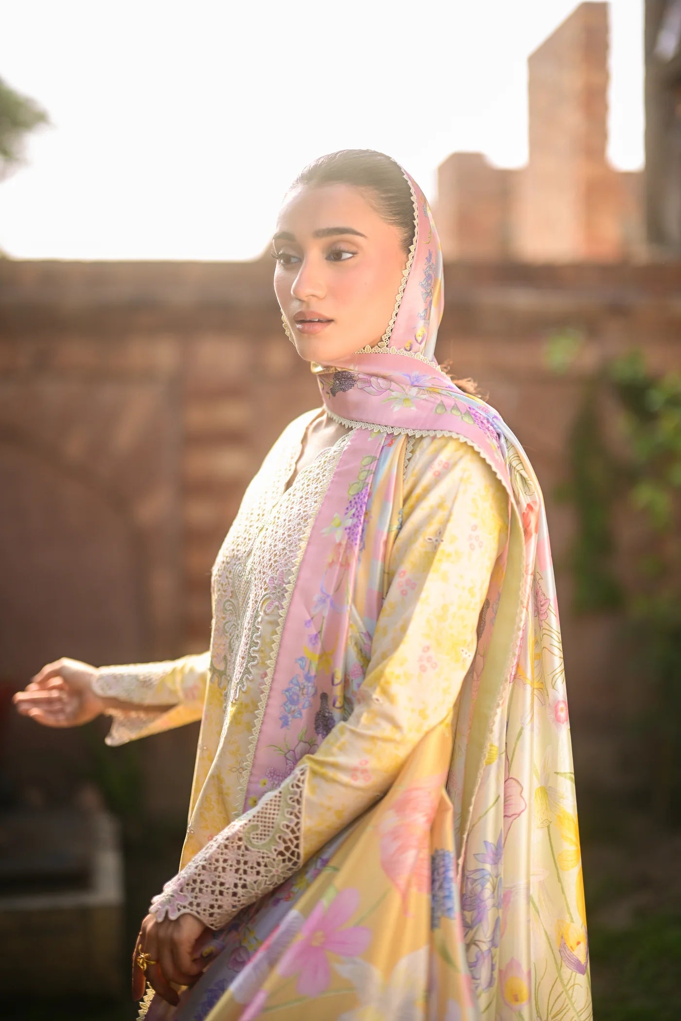 BUTTERCUP GARDEN LUXURY PRINTED EMBROIDERED LAWN SET (NEL-26620) | EID UL ADHA '26 | SUMMER LAWN VOL 2 | ZAIB