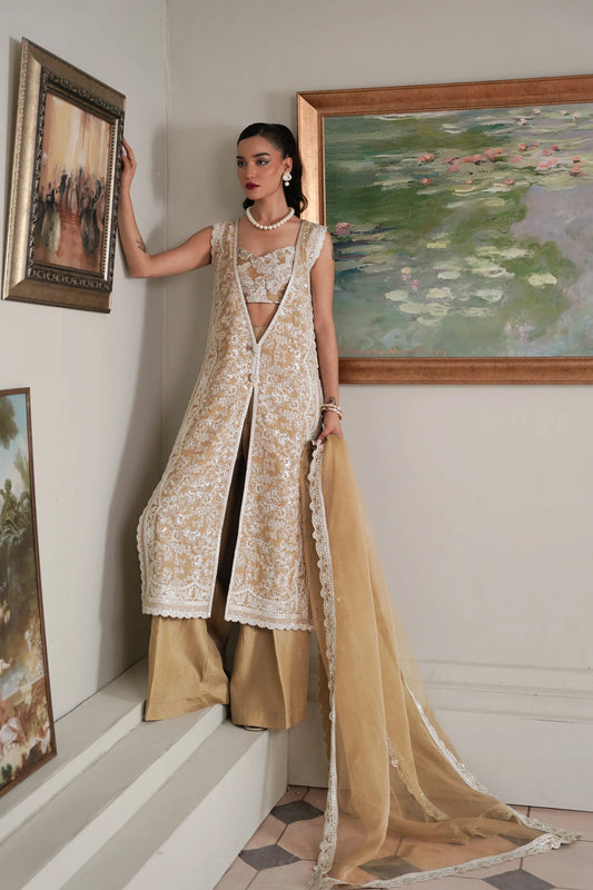 GOLDEN BEIGE SET WEDDING EDIT 2024/2025 (NPA3-24427) | ZAIB