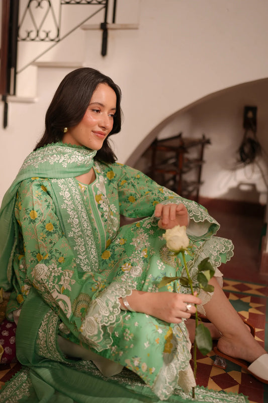 AYLA LUXURY PRINTED EMBROIDERED LAWN SET (NEL-26622) | EID UL ADHA '26 | SUMMER LAWN VOL 2 | ZAIB