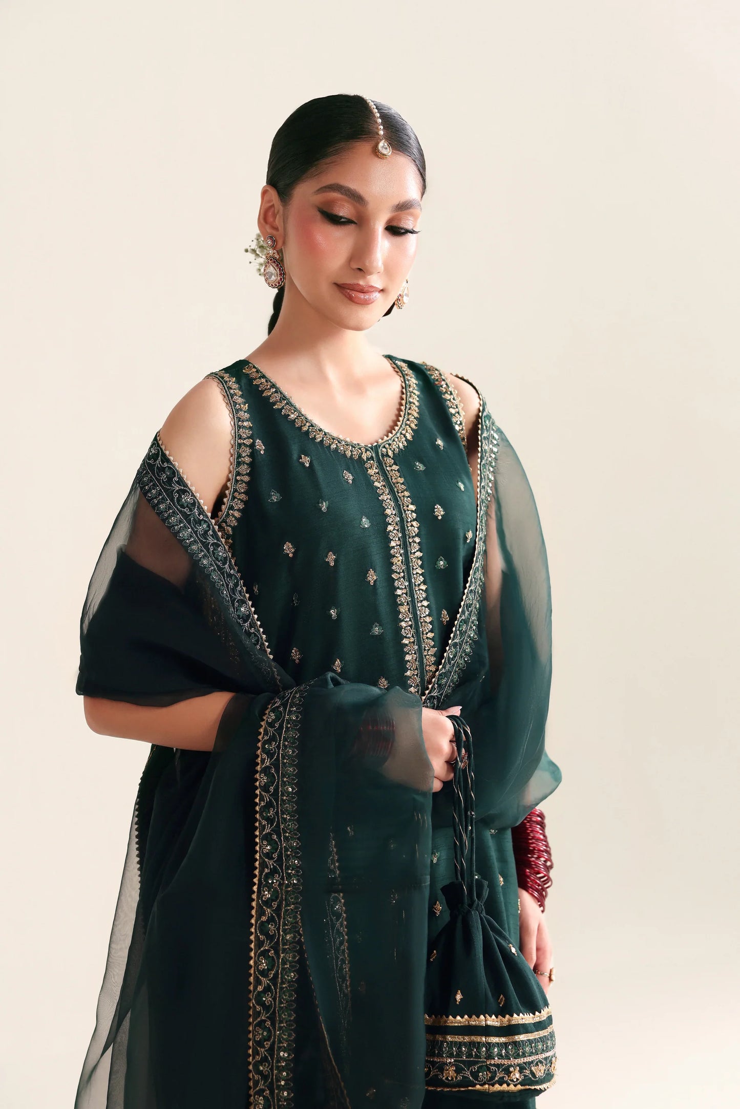 EMERALD GREEN LUXURY WEDDING EDIT - HANDWORKED 2026 (NPA3-26446) | ZAIB
