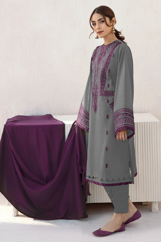 JZ-UW-D0245-0 | EMBROIDERED JACQUARD KHADDA | Jazmin