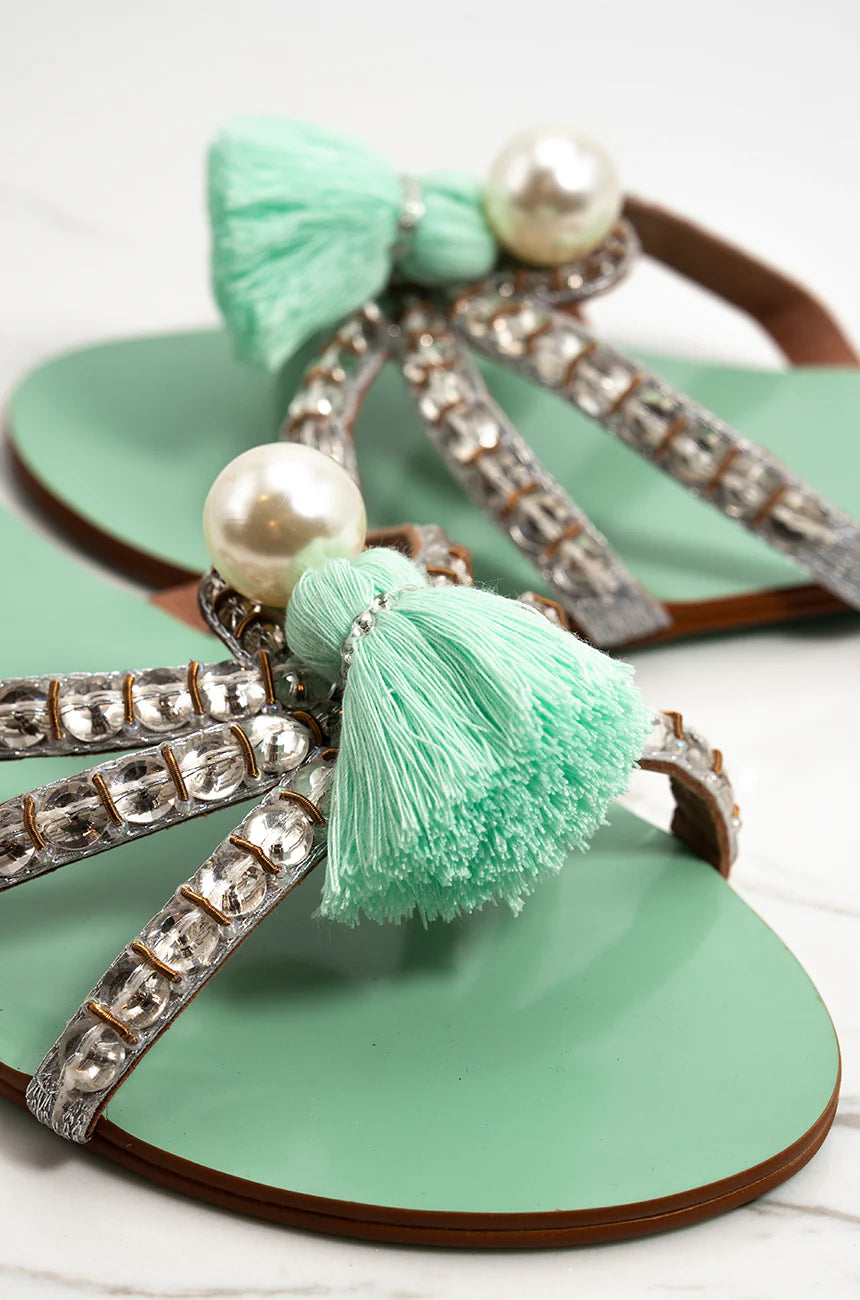 Tara Tassel 2.0 - Mint Green | Summer Soles '26 | Miaasa | Footwear