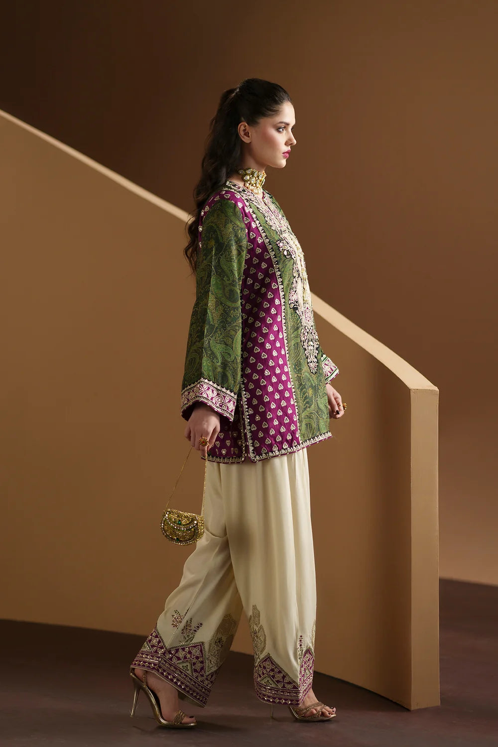 KHAKI | E1227/104/119 | Women Boutique | Ethnc (RTS)