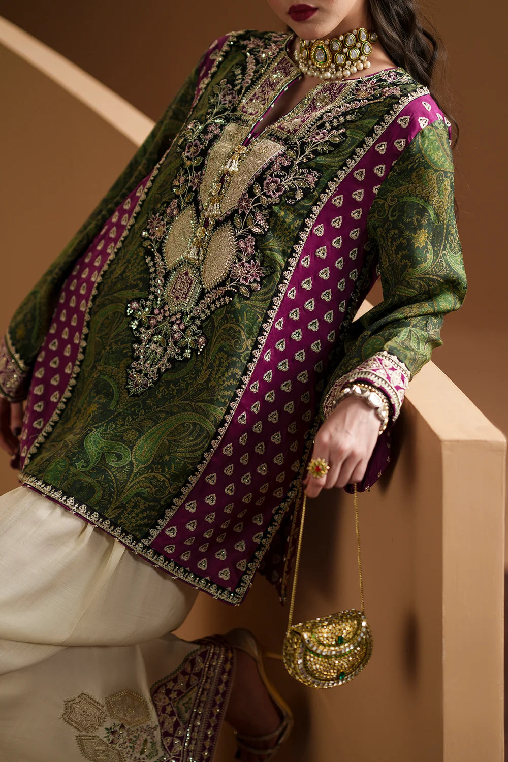 KHAKI | E1227/104/119 | Women Boutique | Ethnc (RTS)