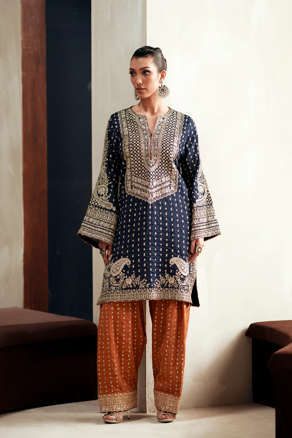 COBALT | E1093/104/623 | women Boutique- Eid Collection | Ethnc
