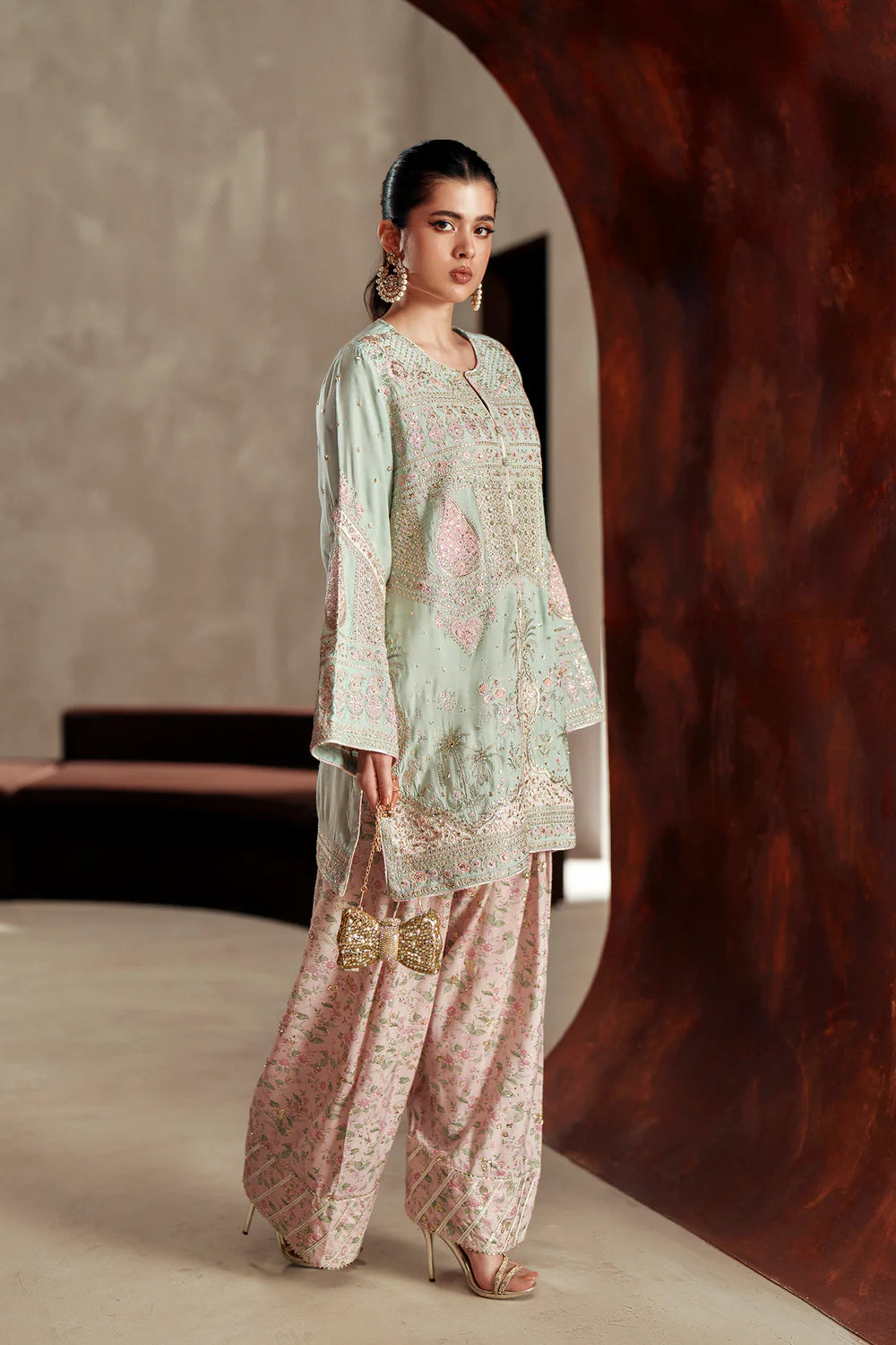ICE GREEN | E1106/104/719 | women Boutique- Eid Collection | Ethnc
