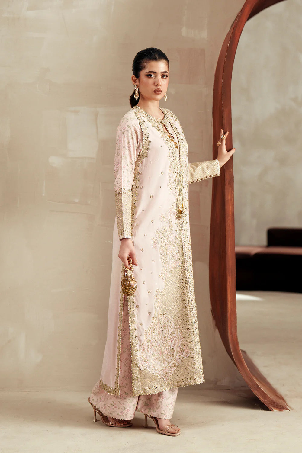 PALE CORAL | E1116/104/328 | women Boutique- Eid Collection | Ethnc