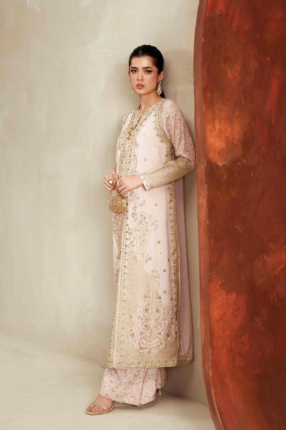 PALE CORAL | E1116/104/328 | women Boutique- Eid Collection | Ethnc