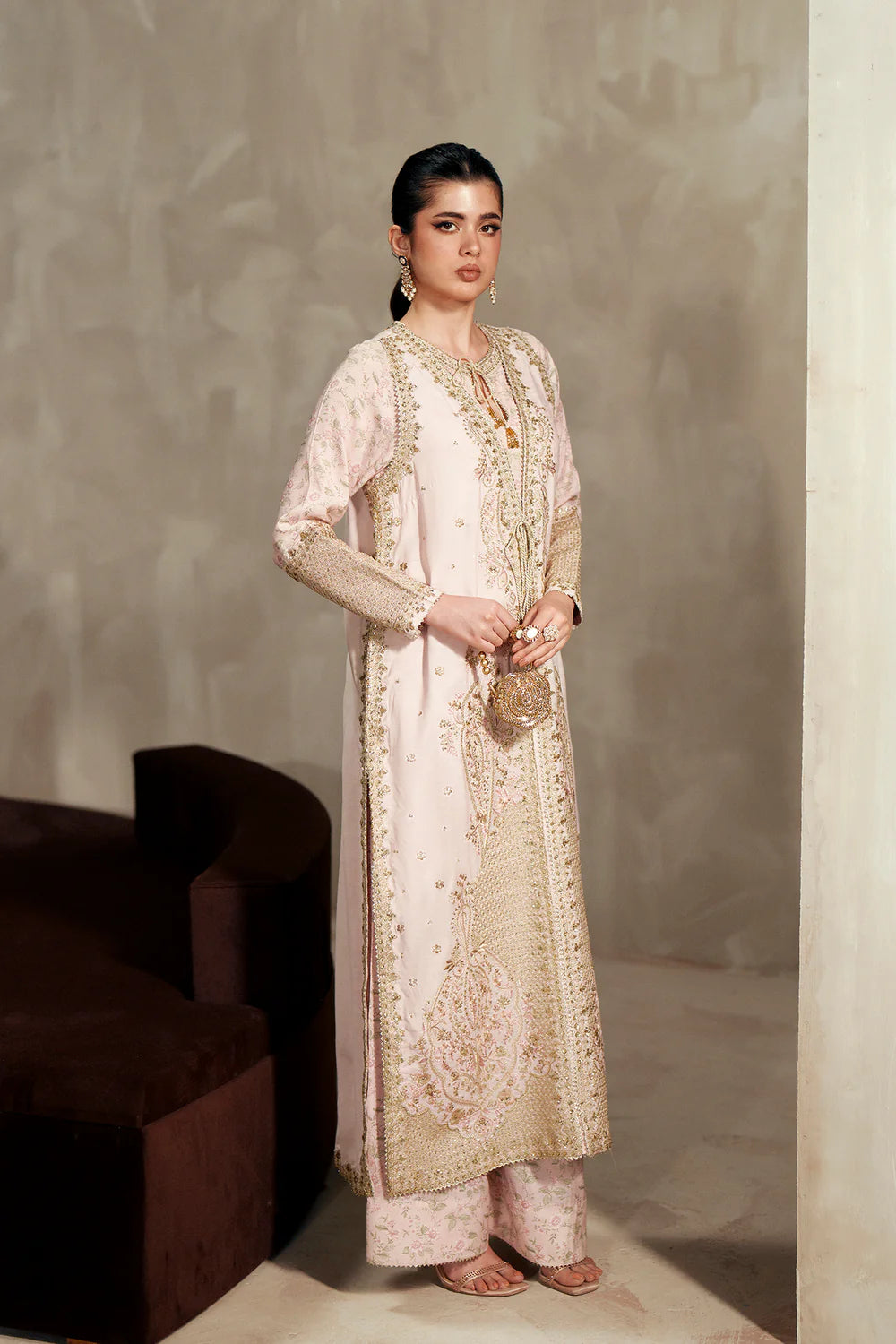 PALE CORAL | E1116/104/328 | women Boutique- Eid Collection | Ethnc