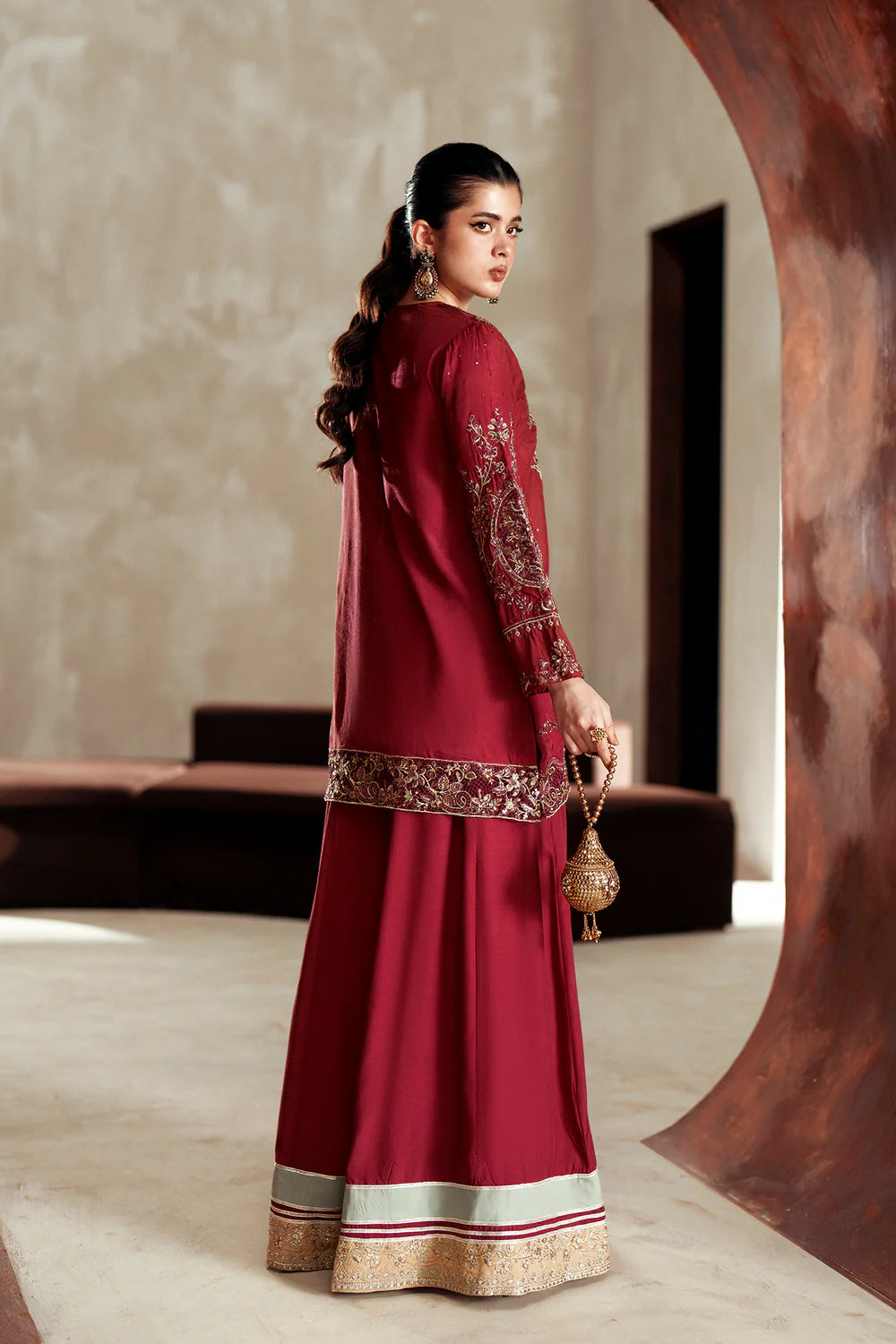 BROWN | E1108/104/310 | women Boutique- Eid Collection | Ethnc